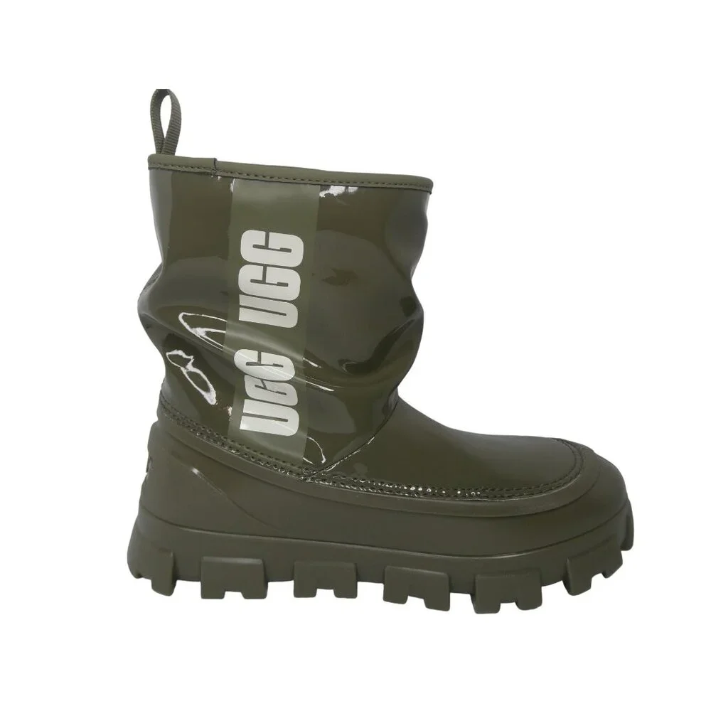 UGG Classic‎ Brella Mini Boot Olive Green Size 6 - Picture 4 of 8